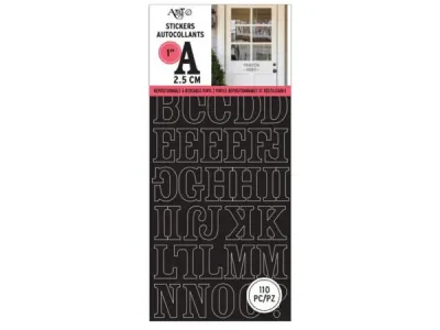 bulk buys CH906 - 151-Piece Black Alphabet Sticker Set for Decor