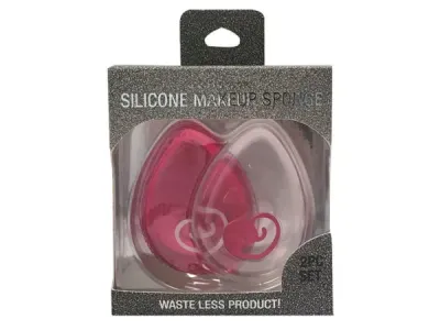 bulk buys MK398 - Dual Silicone Makeup Sponges with Heart Design - 2 Pack