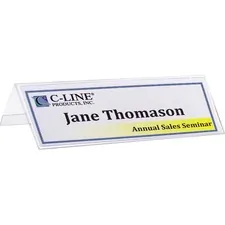 C-LINE CLI 87597 - C-Line Heavyweight Rigid Plastic Name Tent Holder - Medium S
