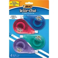 BIC BIC WOTAPP418 - BIC Wite-Out EZ Correct Correction Tape - White Tape - 4  Pa