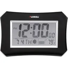 Lorell LLR 60998 - Lorell LCD WallAlarm Clock - Digital - Quartz - LCD - Black 