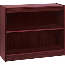 Lorell LLR 60070 - Lorell Panel End Hardwood Veneer Bookcase - 36 x 12 x 30 - 2