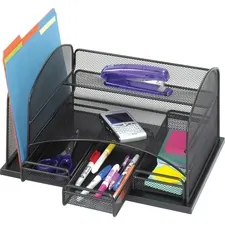 SAFCO PRODUCTS SAF 3252BL - Safco Onyx 3-Drawer Desktop Organizer - 3 Drawer(s) - 16 Hei