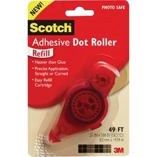 3M MMM 6055R - Scotch Adhesive Dot Roller Refill - 8 oz - 1 Each - Clear