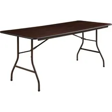 Lorell LLR 65757 - Lorell Economy Folding Table - Melamine Rectangle Top - 72 T