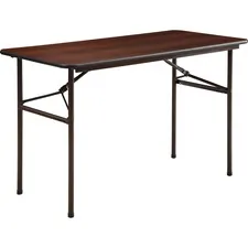 Lorell LLR 65759 - Lorell Economy Folding Table - Melamine Rectangle Top - 48 T