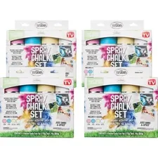 RUST-OLEUM CORPORATION RST 306006CT - Testors 4-color Spray Chalk Set - 6 fl oz - 4  Carton - Pink