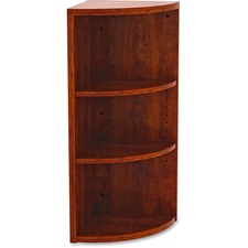 Lorell LLR 69890 - Lorell Essentials Series Cherry Laminate Corner Bookcase - 3