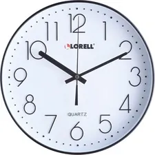 Lorell LLR 61011 - Lorell 12 Quiet Wall Clock - Analog - Quartz - Black