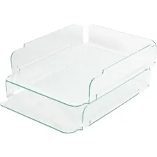Lorell LLR 80655 - Lorell Stacking Letter Trays - Desktop - Durable, Lightweigh