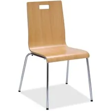 Lorell LLR 99864 - Lorell Bentwood Cafe Chair - Steel Frame - Natural - Plywood