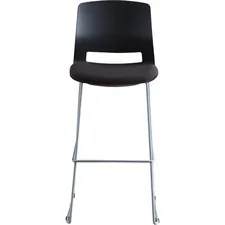 Lorell LLR 42951 - Lorell Arctic Series Bar Stool - Black Fabric, Foam Seat - B