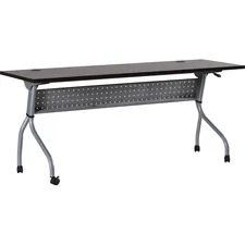 Lorell LLR 60731 - Lorell EspressoSilver Training Table - Rectangle Top - Four 