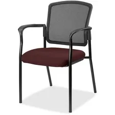 Lorell LLR 2310064 - Lorell Guest, MeshbackBlack Frame Chair - Perfection Burgund