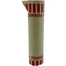 PAPR PRODUCTS PQP 23001 - PAP-R Tubular Coin Wrap - 1? Denomination - Durable, Burst R