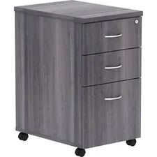 Lorell LLR 69560 - Lorell Weathered Charcoal Laminate Desking Pedestal - 3-Draw