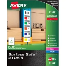 Avery Dennison AVE 61506 - Avery Surface Safe ID Label - Removable Adhesive - Rectangle