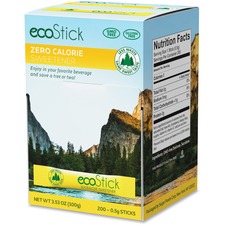 SUGAR FOODS CORPORATION SUG 83747 - ecoStick Sucralose Sweetener Packets - Packet - Artificial S