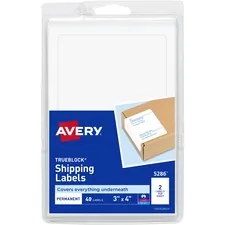 Avery Dennison AVE 05286 - Avery TrueBlock Permanent Shipping Labels - 3 Height x 4 Wid