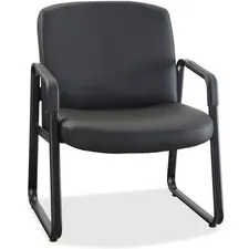 Lorell LLR 84587 - Lorell Big and Tall Leather Guest Chair - Leather, Plywood S