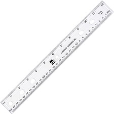 CHARLES LEONARD LEO 77136 - CLI 12 Plastic Ruler - 12 Length - Metric Measuring System -