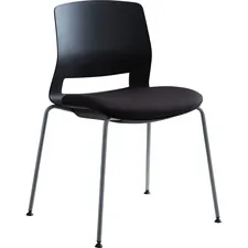 Lorell LLR 42948 - Lorell Arctic Series Stack Chairs - Black Foam, Fabric Seat 