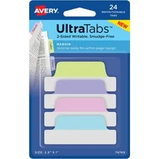 Avery Dennison AVE 74769 - Avery Ultra Tabs File Tab - 24 Tab(s) - 1 Tab Height x 2.50 