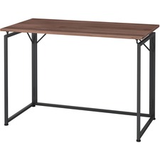 Lorell LLR 60751 - Lorell Folding Desk - Walnut Laminate Rectangle Top - Black 