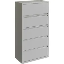 Lorell LLR 00040 - Lorell 36 Silver Lateral File - 5-Drawer - 36 x 18.6 x 67.6 