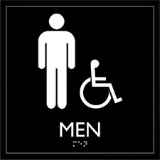 Lorell LLR 02659 - Lorell Restroom Sign - 1 Each - Men PrintMessage - 8 Width x