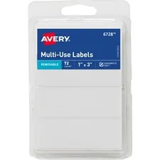 Avery Dennison AVE 06728 - Avery White Multi-Use Labels - 1 Height x 3 Width - Rectangl