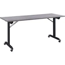 Lorell LLR 60736 - Lorell Mobile Folding Training Table - Rectangle Top - Powde