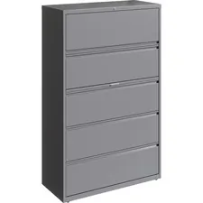 Lorell LLR 00044 - Lorell 42 Silver Lateral File - 2-Drawer - 42 x 18.6 x 67.6 