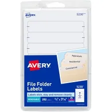 Avery Dennison AVE 05230 - Avery Removable File Folder Labels - 2132 Width x 3 716 Leng