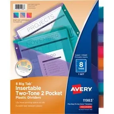 Avery Dennison AVE 11983 - Avery Big Tab Tab Divider - 8 x Divider(s) - 8 - 8 Tab(s)Set