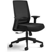 SAFCO PRODUCTS SAF 6830BMBL - Safco Medina Basic Task Chair - 5-star Base - Black - Armres