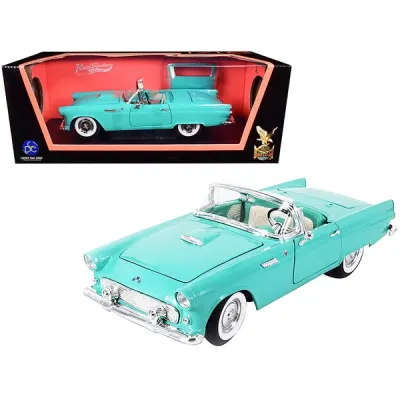 Road Signature 92068turq - 1955 Ford Thunderbird Convertible Turquoise 118 Diecast Mode