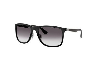 GLOP RB4313-601/8G - Ray-Ban RB4313-6018G Unisex Nylon Gloss Black Square Grey Le