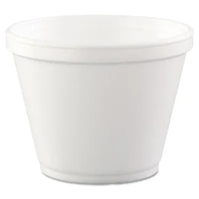 DART 4J6 - 4 oz White Foam Bowl Containers - 1,000 Count