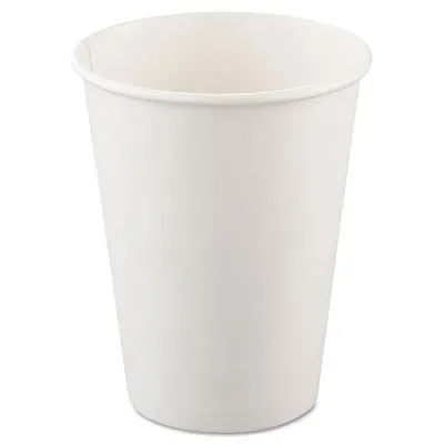 DART 378W-2050 - 8 Oz White Poly Paper Hot Cups - 50 Count Bags