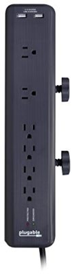 Plugable Technologies PS6-USB2DC - PLUGABLE 6 AC OUTLET SURGE PROTECTOR