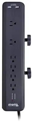 Plugable Technologies PS6-USB2DC - PLUGABLE 6-Outlet Surge Protector with USB Charging Ports