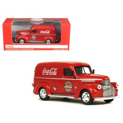 Motorcity Classics 443045 - 1945 Panel Delivery Van Coca-Cola Red 143 Diecast Model Car 