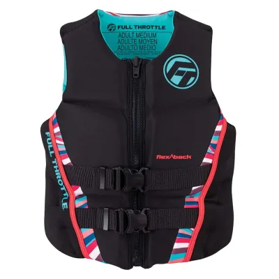 Full Throttle 142500-105-840-22 - Full Throttle Womens Flex-Back Life Jacket - PinkBlack