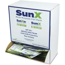 CORETEX PRODUCTS SUX CTSS010661 - SunX CoreTex SPF30 Sunscreen Towelettes with Dispenser - Lot