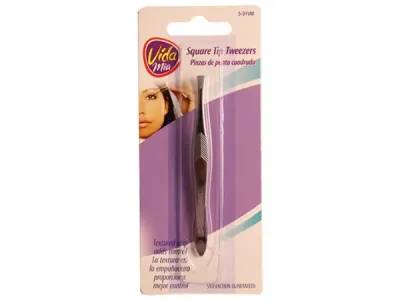 bulk buys MK414 - Deluxe Slant Tip Stainless Steel Tweezers for Brows