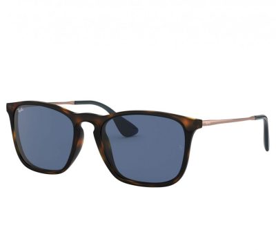 GLOP RB4187-639080 - Ray-Ban RB4187-639080 Unisex Gloss Tortoise Square Blue Lens