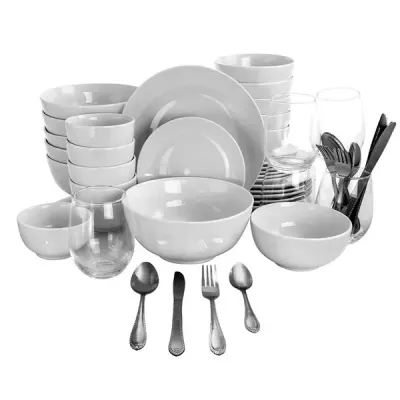 Gibson 124325.60 - Gibson All U Need 60 Piece Ceramic Dinnerware Combo Set with