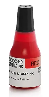 CONSOLIDATED STAMP 033958 - High Definition Red Refill Ink - 0.9 Oz Bottle
