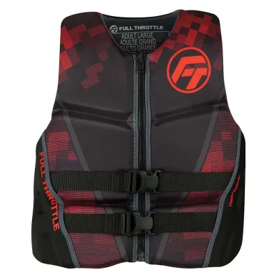 Full Throttle 142500-100-020-22 - Full Throttle Mens Rapid-Dry Flex-Back Life Jacket - S - Bla